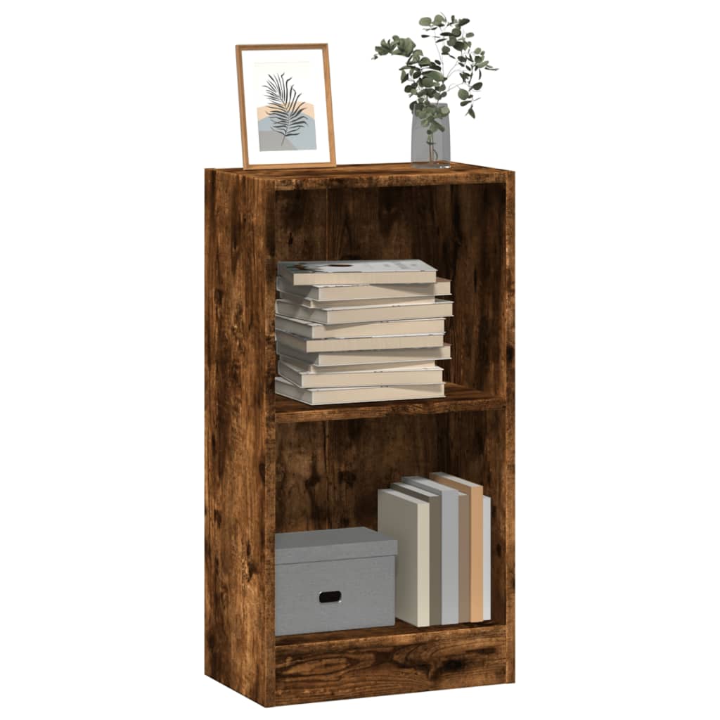 Bibliothèque 80X24X Bois D'ingénierie Chêne Fumé