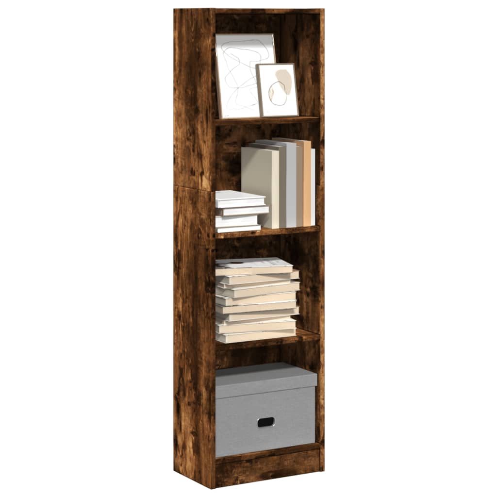 Bibliothèque 80X24X Bois D'ingénierie Chêne Fumé