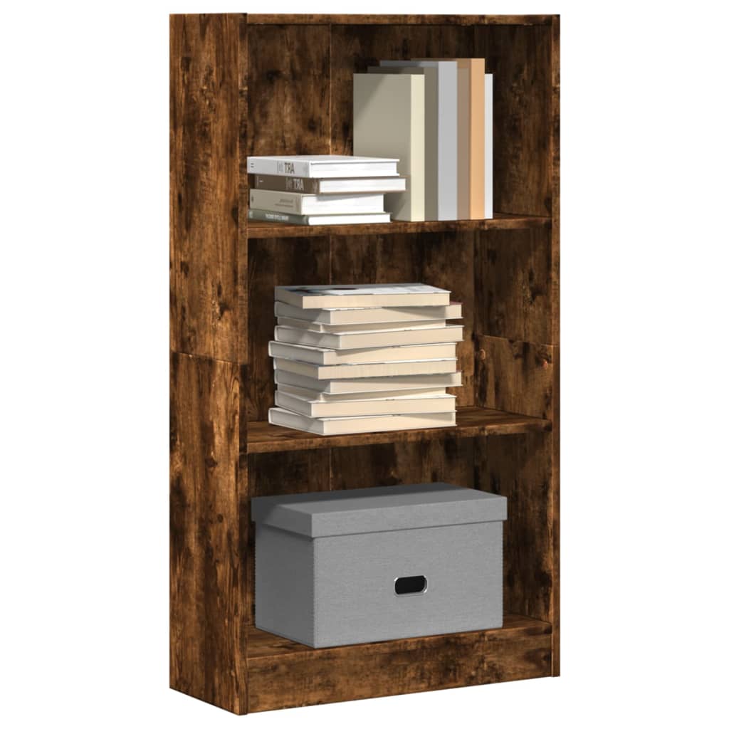 Bibliothèque 80X24X Bois D'ingénierie Chêne Fumé