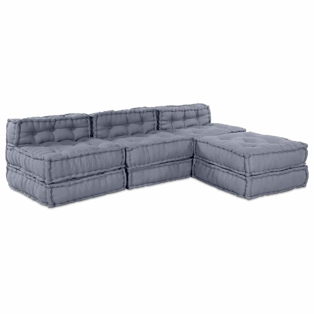 Unité De Canapé Modulaire Tissu 210 X 140 X 56 Cm