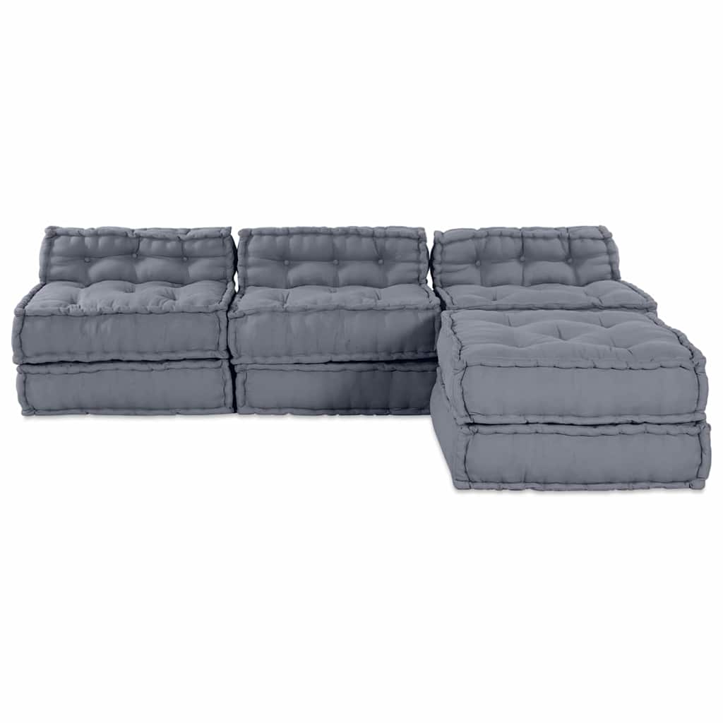 Unité De Canapé Modulaire Tissu 210 X 140 X 56 Cm