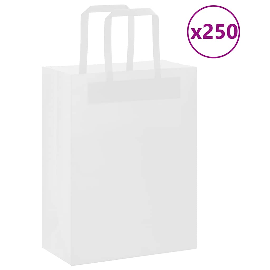 Sacs En Papier 250 Pcs Avec Poignées