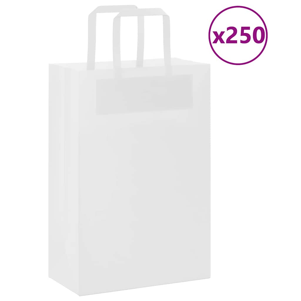 Sacs En Papier 250 Pcs Avec Poignées