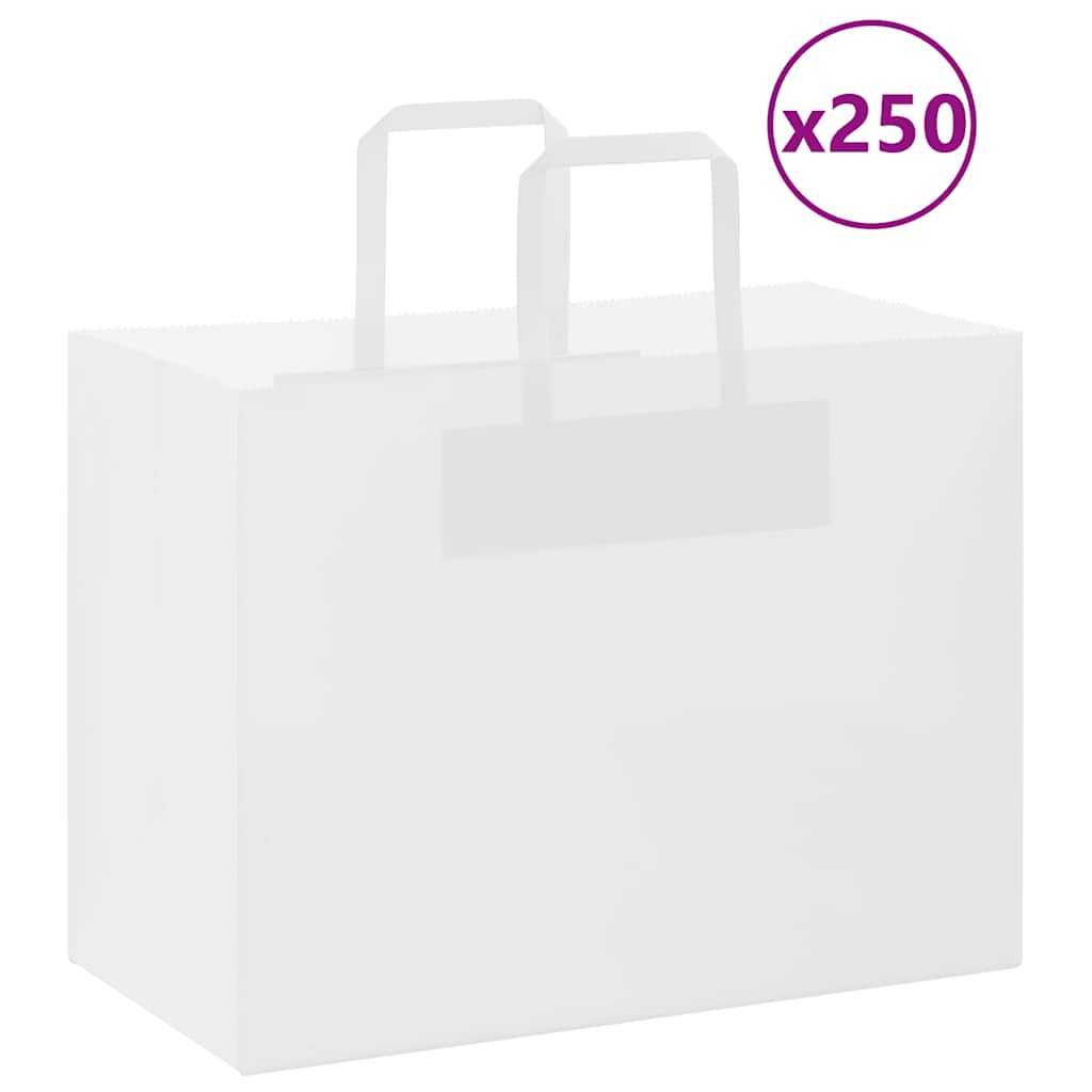 Sacs En Papier 250 Pcs Avec Poignées