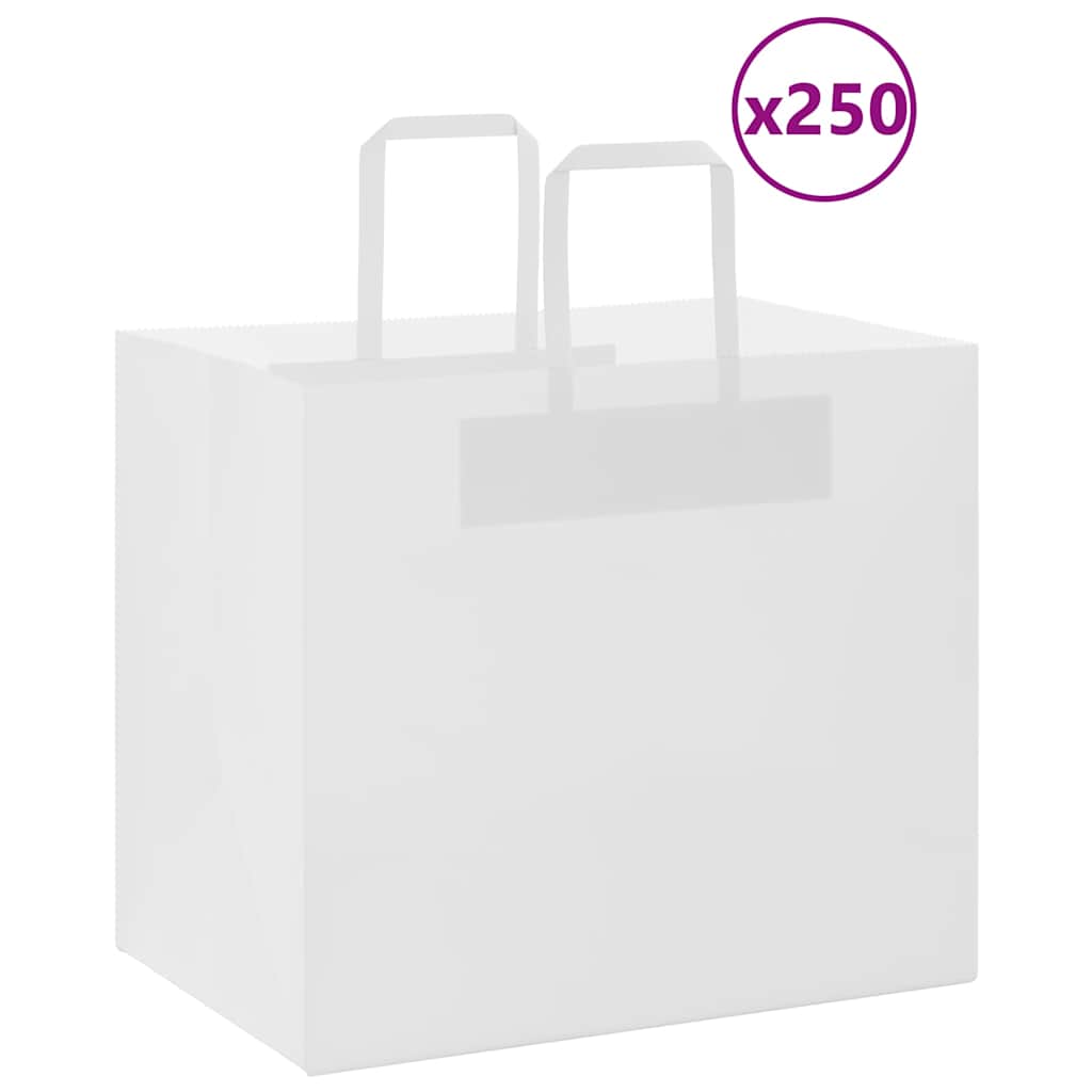 Sacs En Papier 250 Pcs Avec Poignées