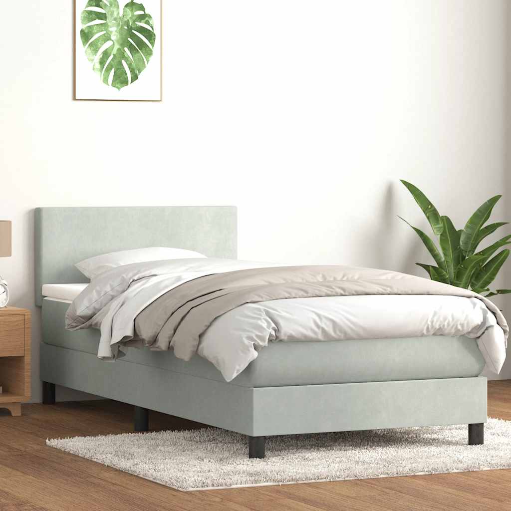 Lit À Ressorts Avec Matelas Velours