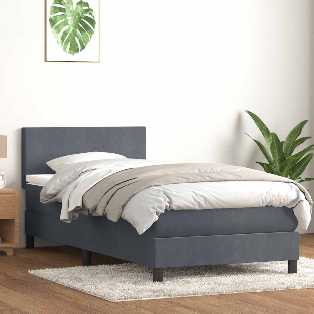 Lit À Ressorts Avec Matelas Velours