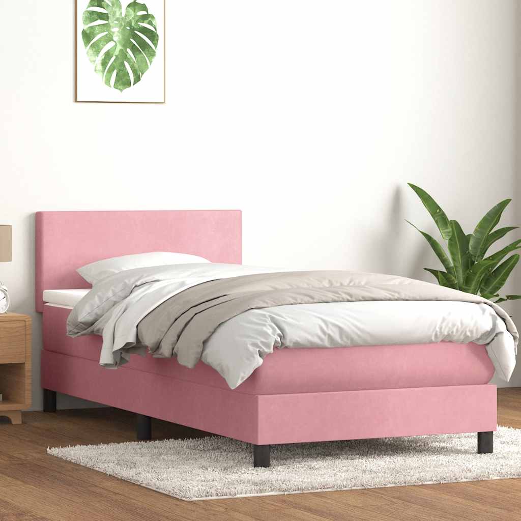 Lit À Ressorts Avec Matelas Velours