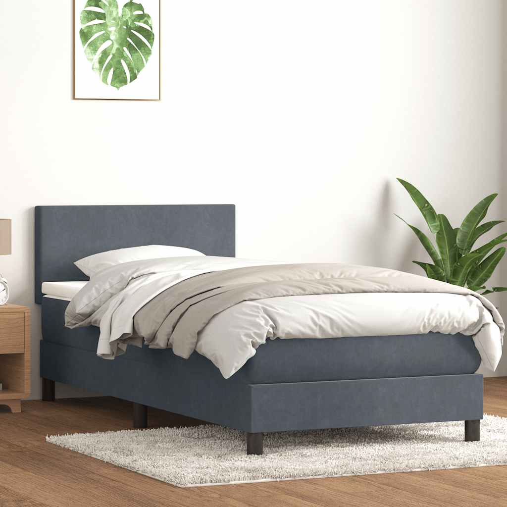 Lit À Ressorts Avec Matelas Velours
