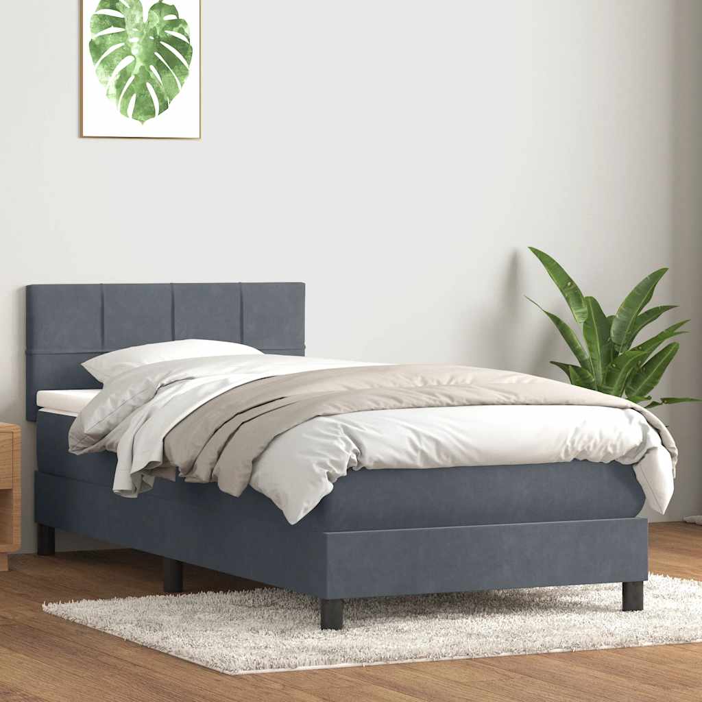 Lit À Ressorts Avec Matelas Velours