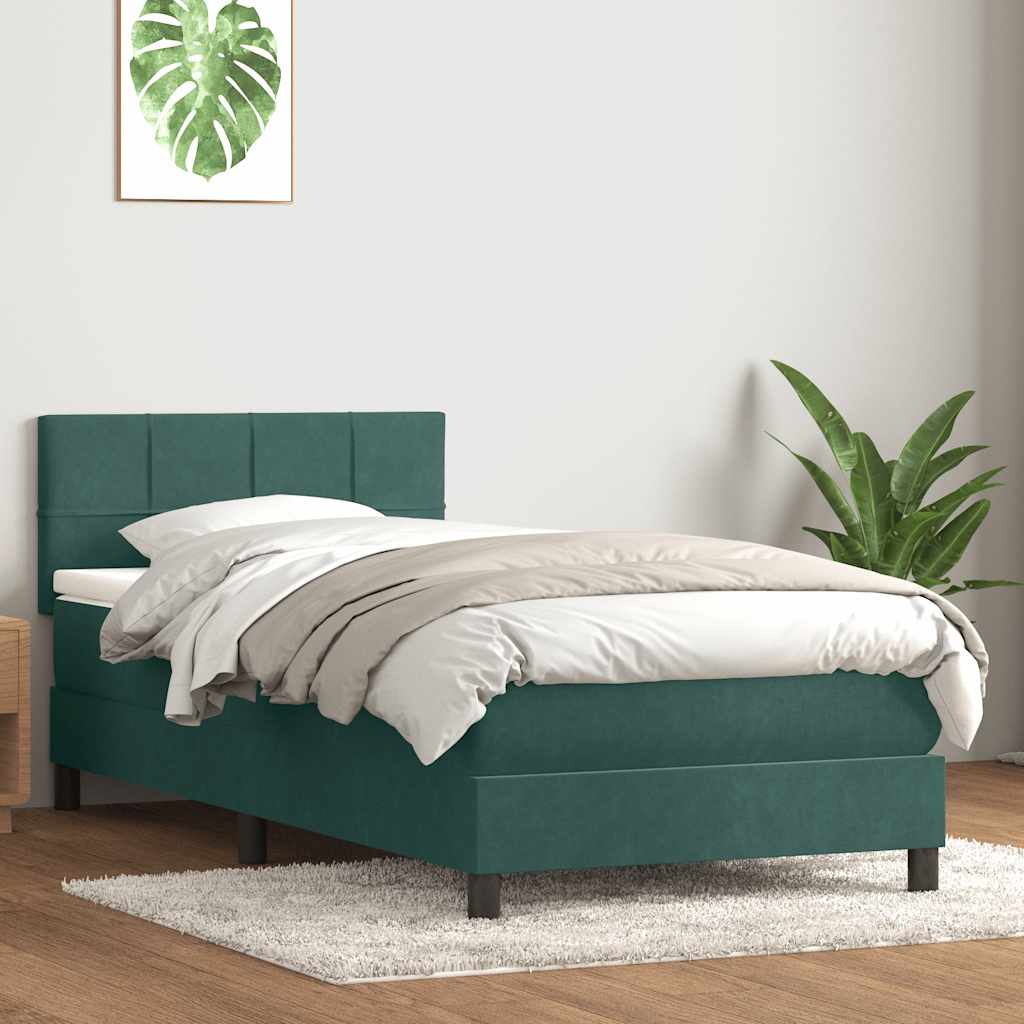 Lit À Ressorts Avec Matelas Velours