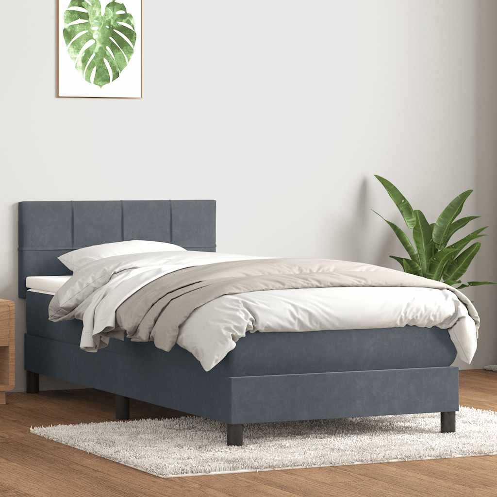 Lit À Ressorts Avec Matelas Velours