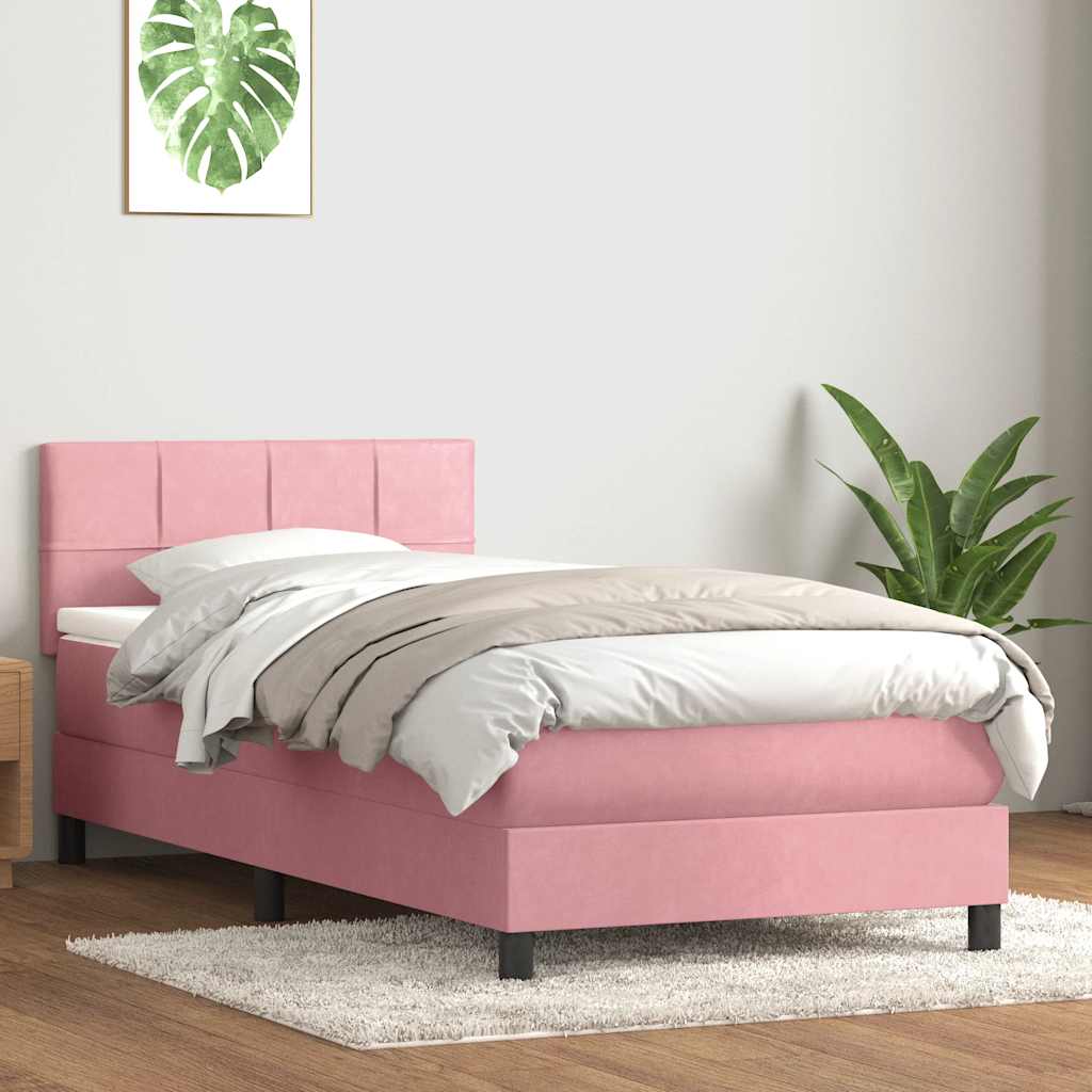 Lit À Ressorts Avec Matelas Velours