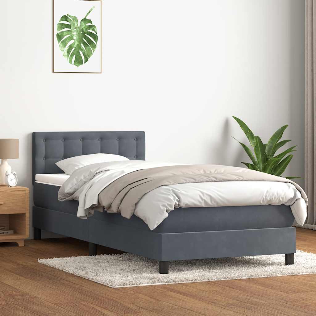 Lit À Ressorts Avec Matelas Velours