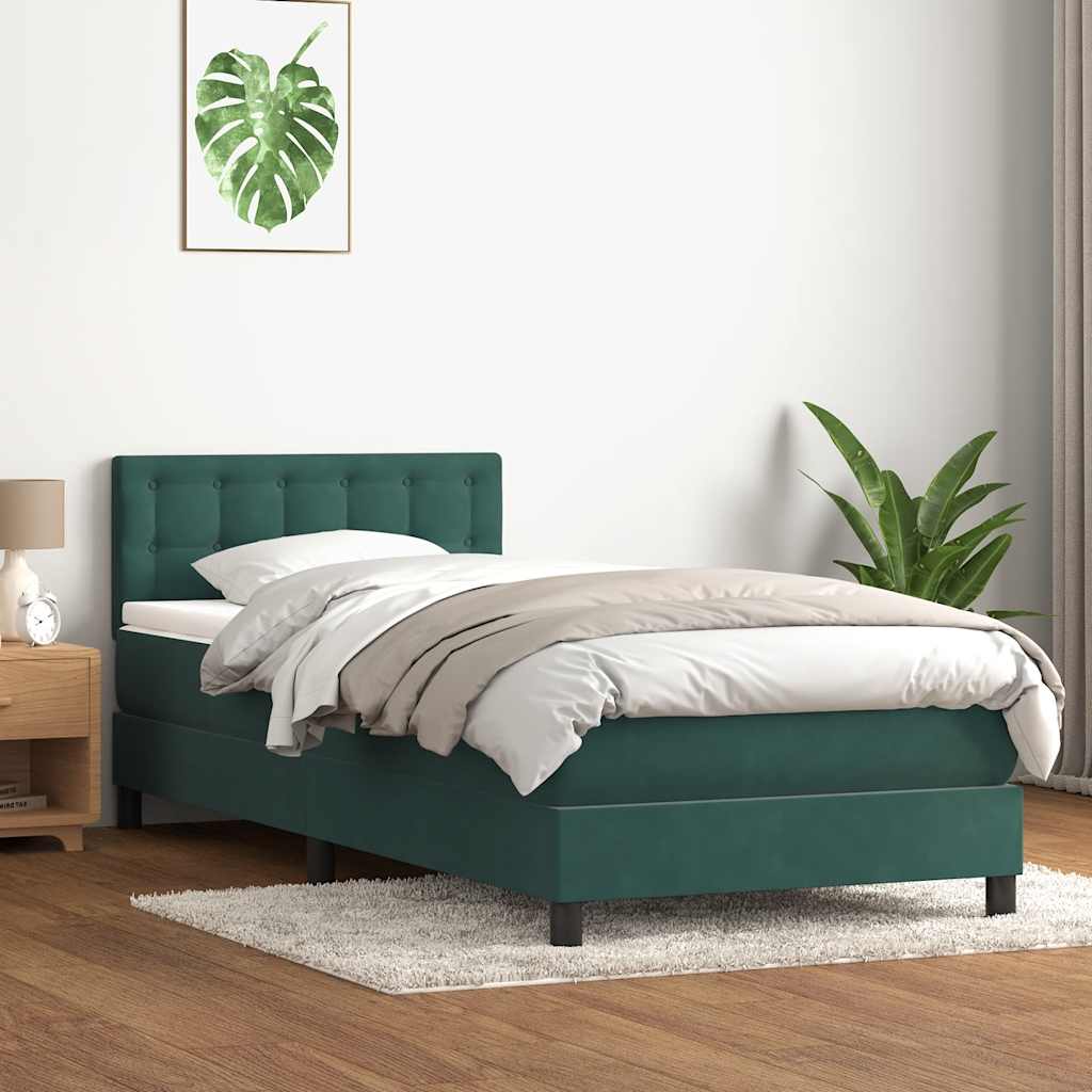 Lit À Ressorts Avec Matelas Velours