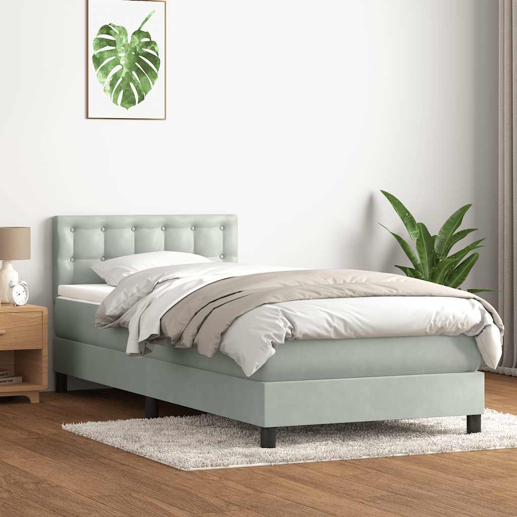 Lit À Ressorts Avec Matelas Velours