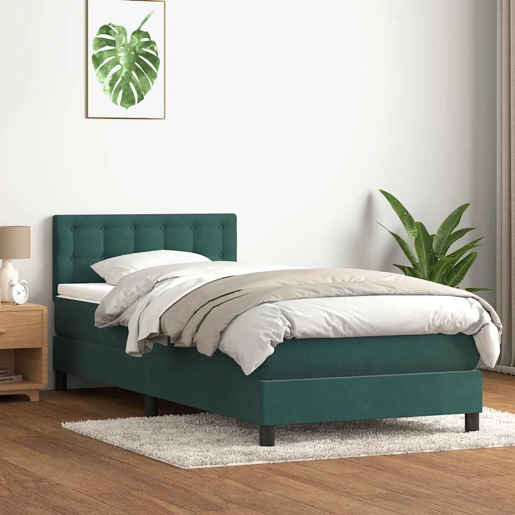 Lit À Ressorts Avec Matelas Velours