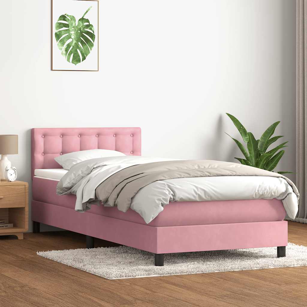 Lit À Ressorts Avec Matelas Velours