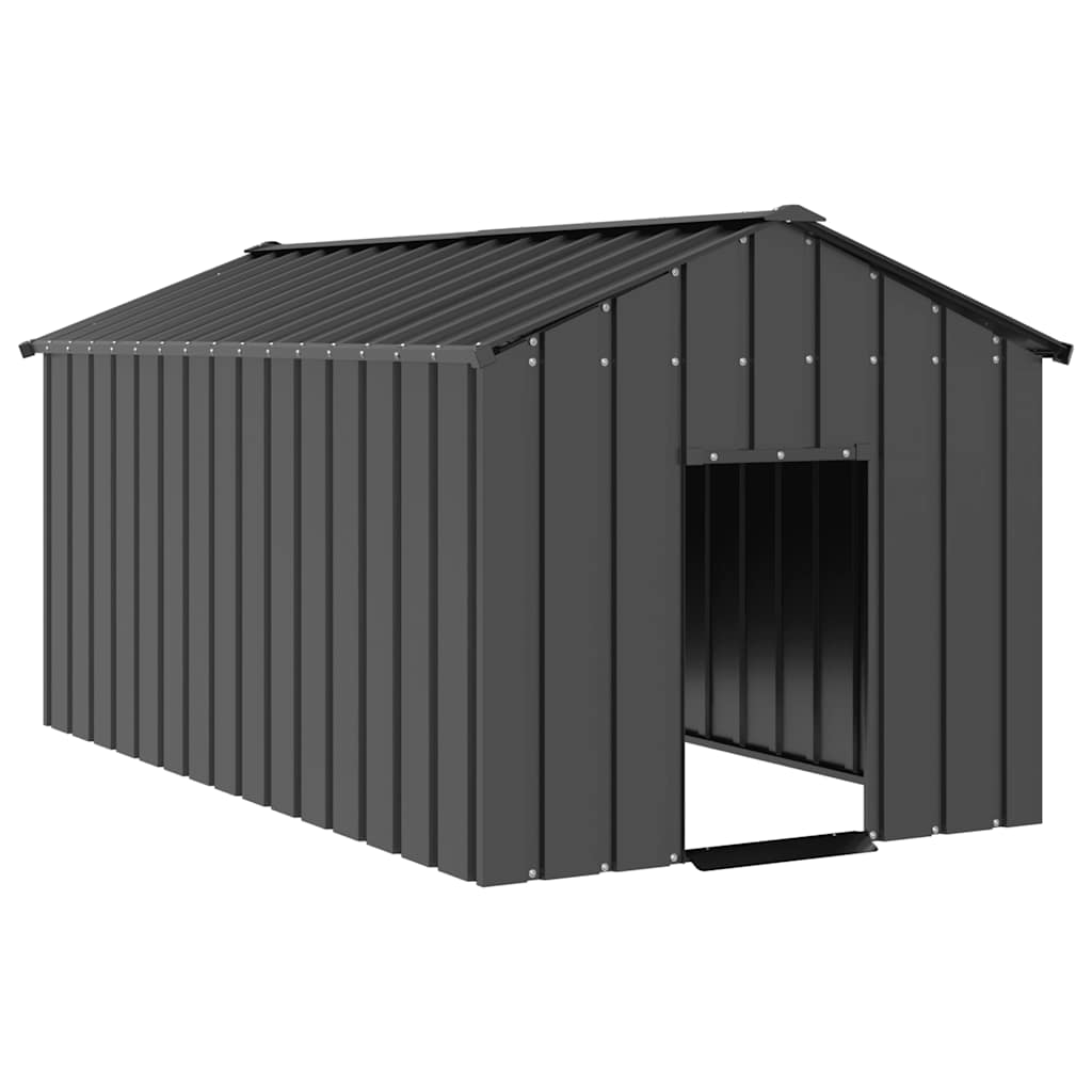 Niche Pour Chien Avec Toit Noir Acier Galvanisé