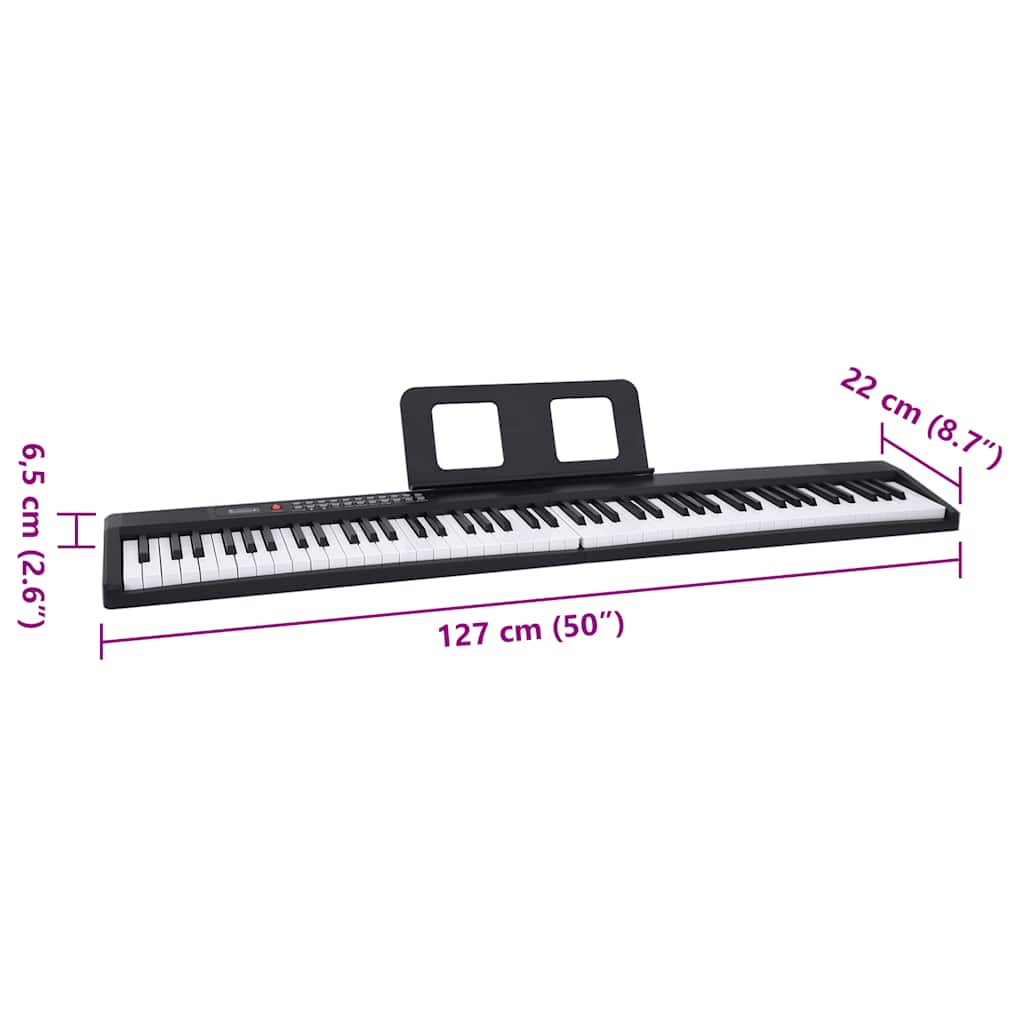 Clavier De Piano Électrique 88 Touches Avec Pupitre Pliable