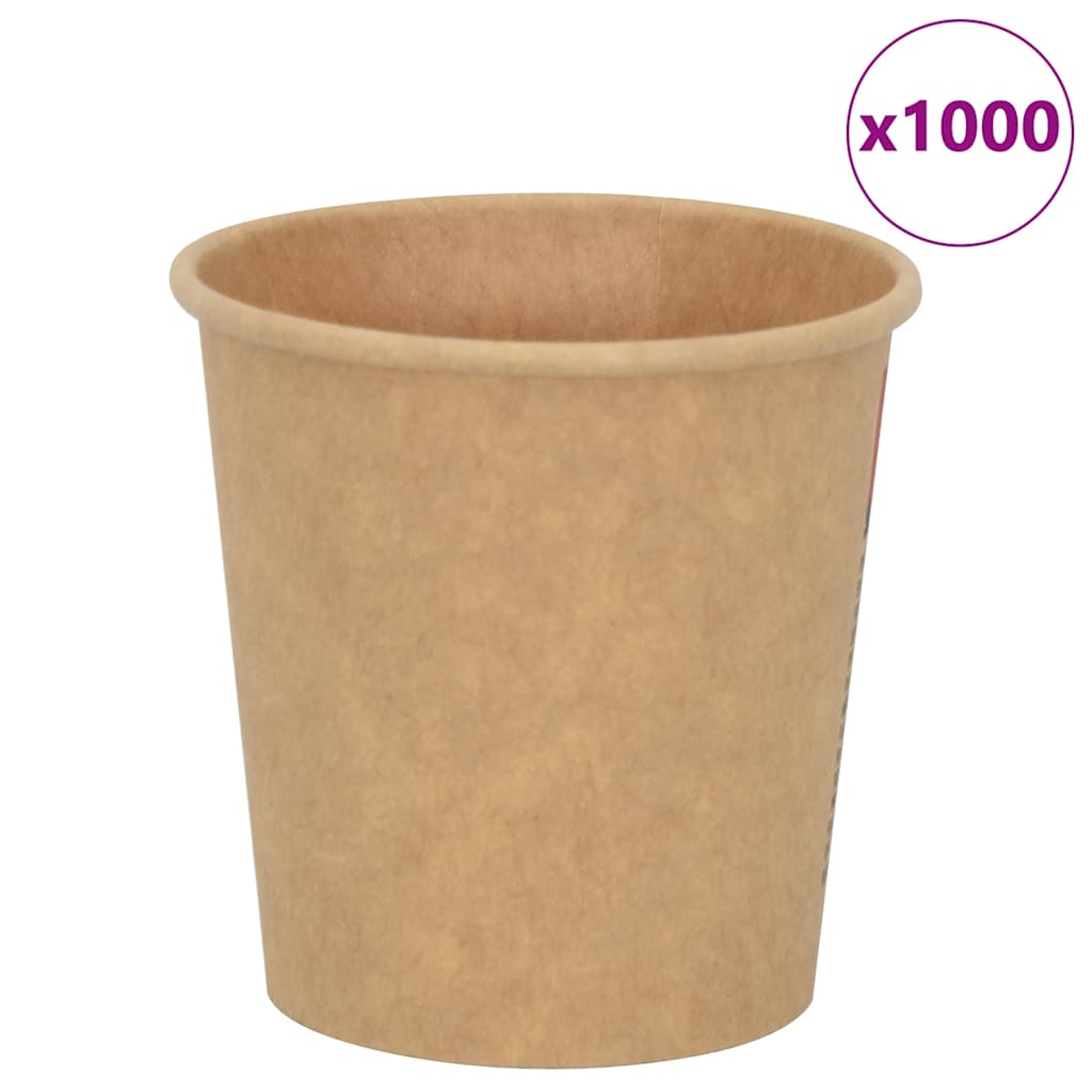 Tasses À Café En Papier 1000 Pcs 4Oz 100Ml Marron