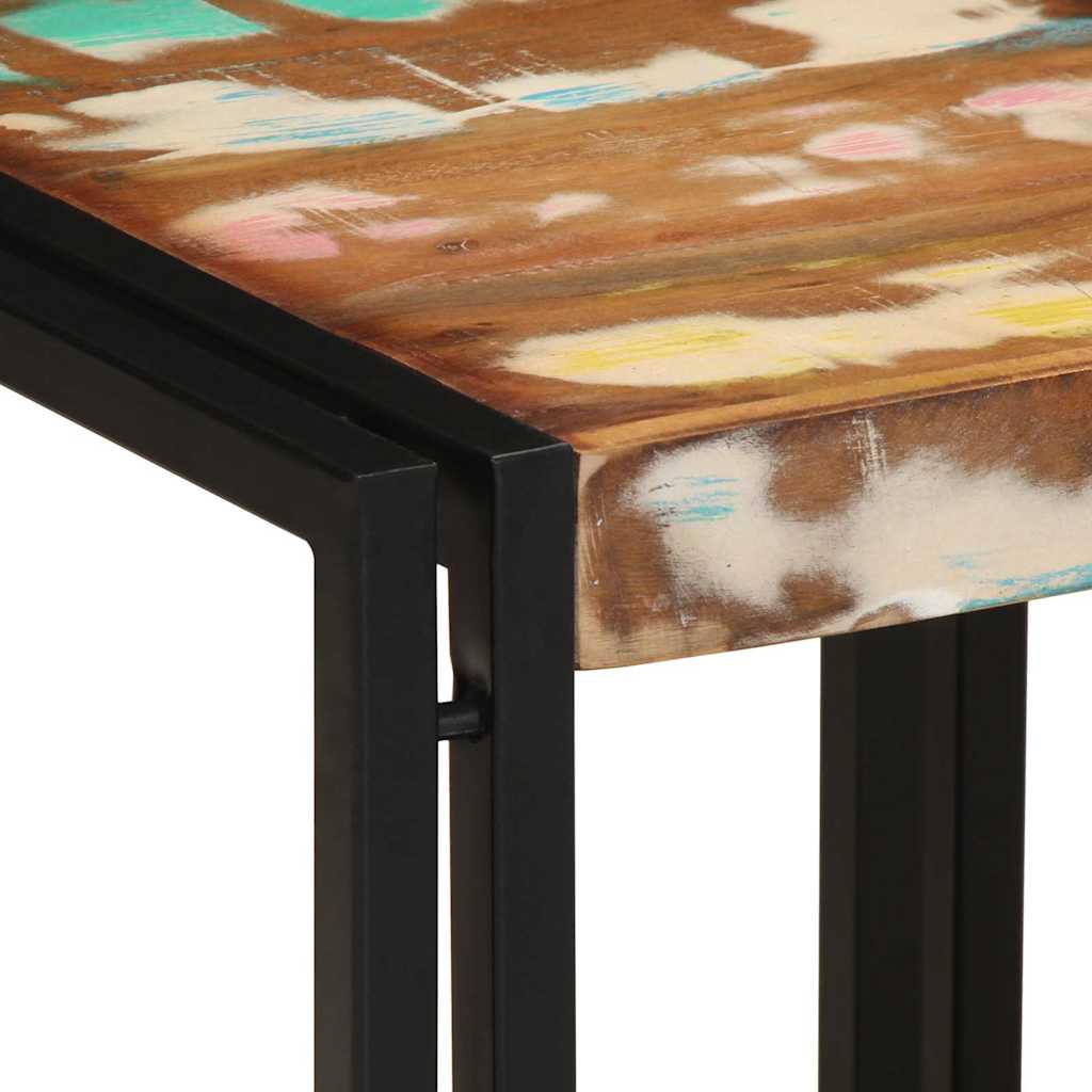 Table Basse Multicolore Bois Recyclé Solide