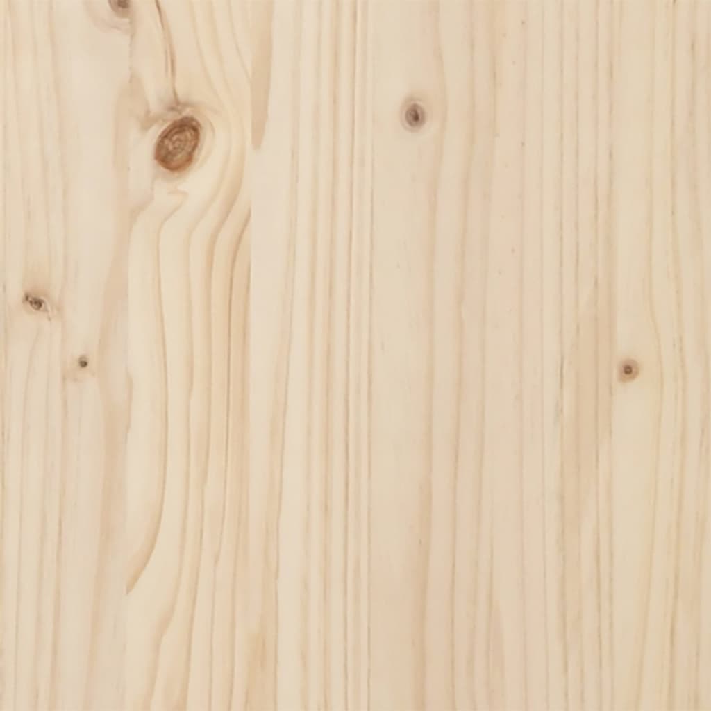 Lit Bibliothèque Sans Matelas 135X190 Cm Bois De Pin Massif
