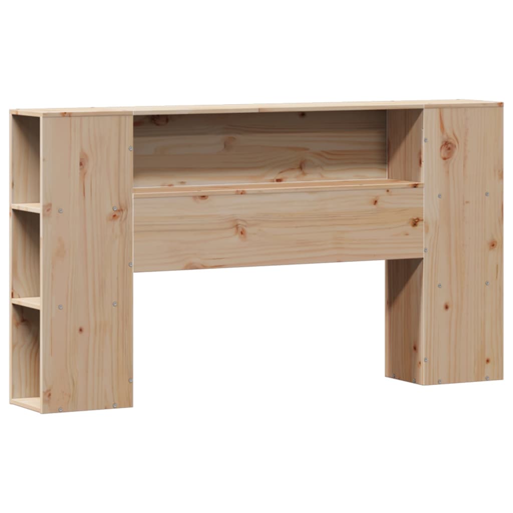 Lit Bibliothèque Sans Matelas 135X190 Cm Bois De Pin Massif