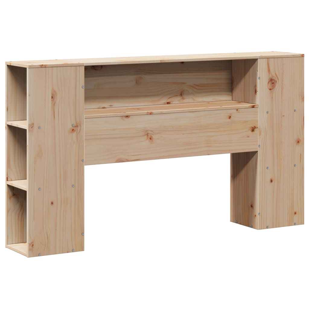 Lit Bibliothèque Sans Matelas 135X190 Cm Bois De Pin Massif