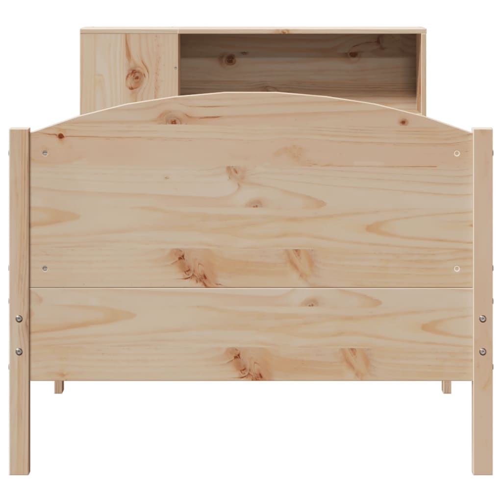 Lit Bibliothèque Sans Matelas 75X190 Cm Bois De Pin Massif