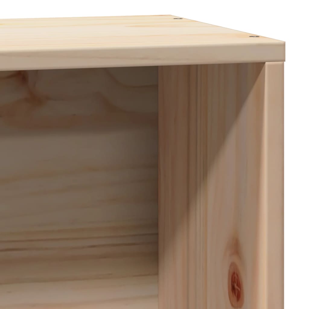 Lit Bibliothèque Sans Matelas 75X190 Cm Bois De Pin Massif