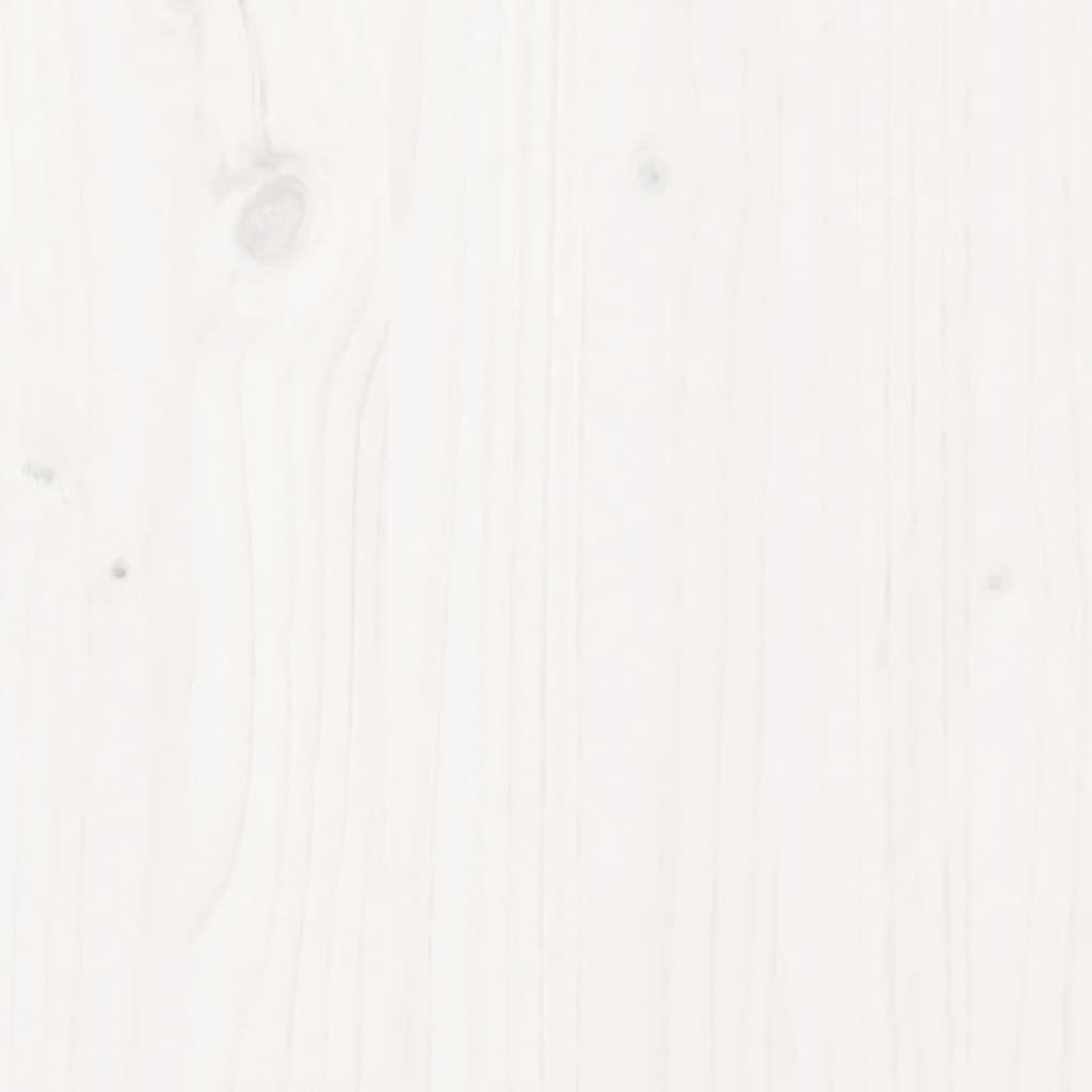 Cadre De Lit Sans Matelas Blanc 160X200 Cm Bois De Pin Massif