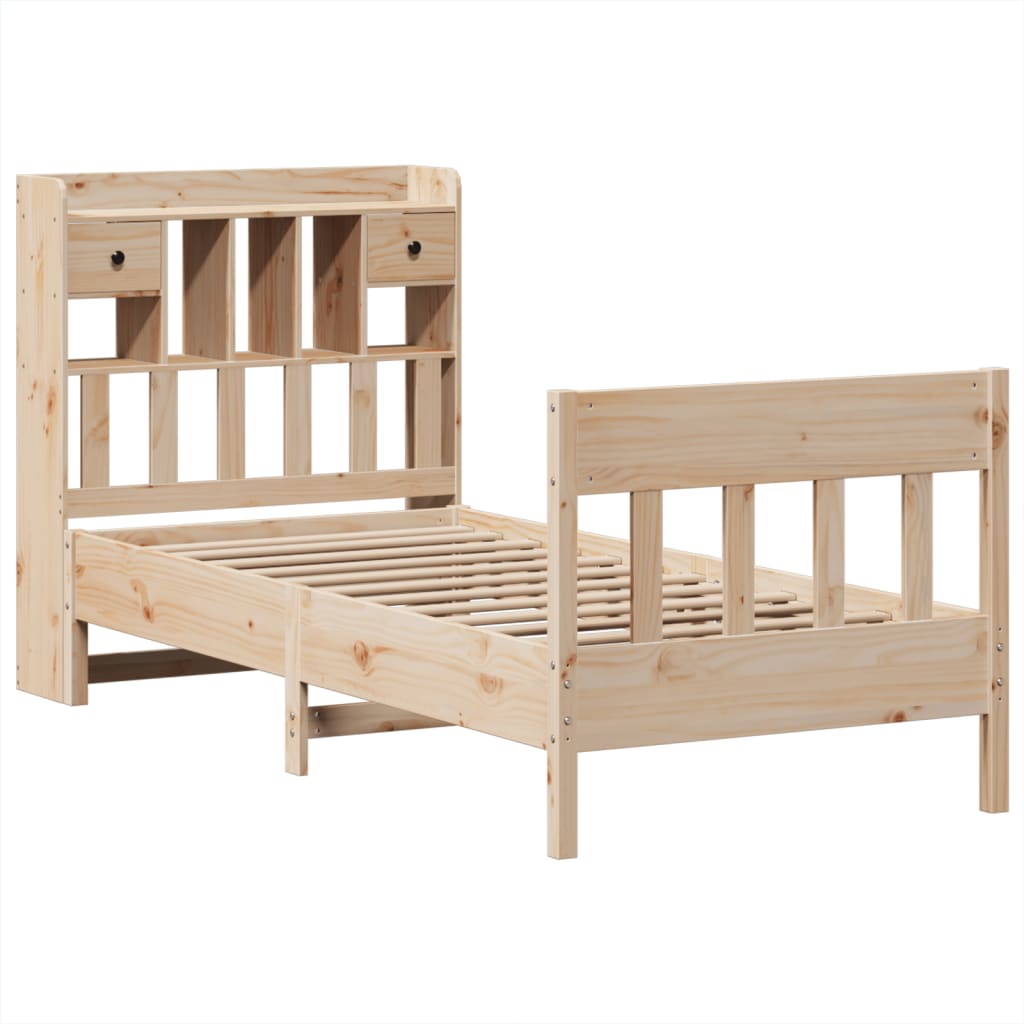 Cadre De Lit Sans Matelas 90X200 Cm Bois De Pin Massif