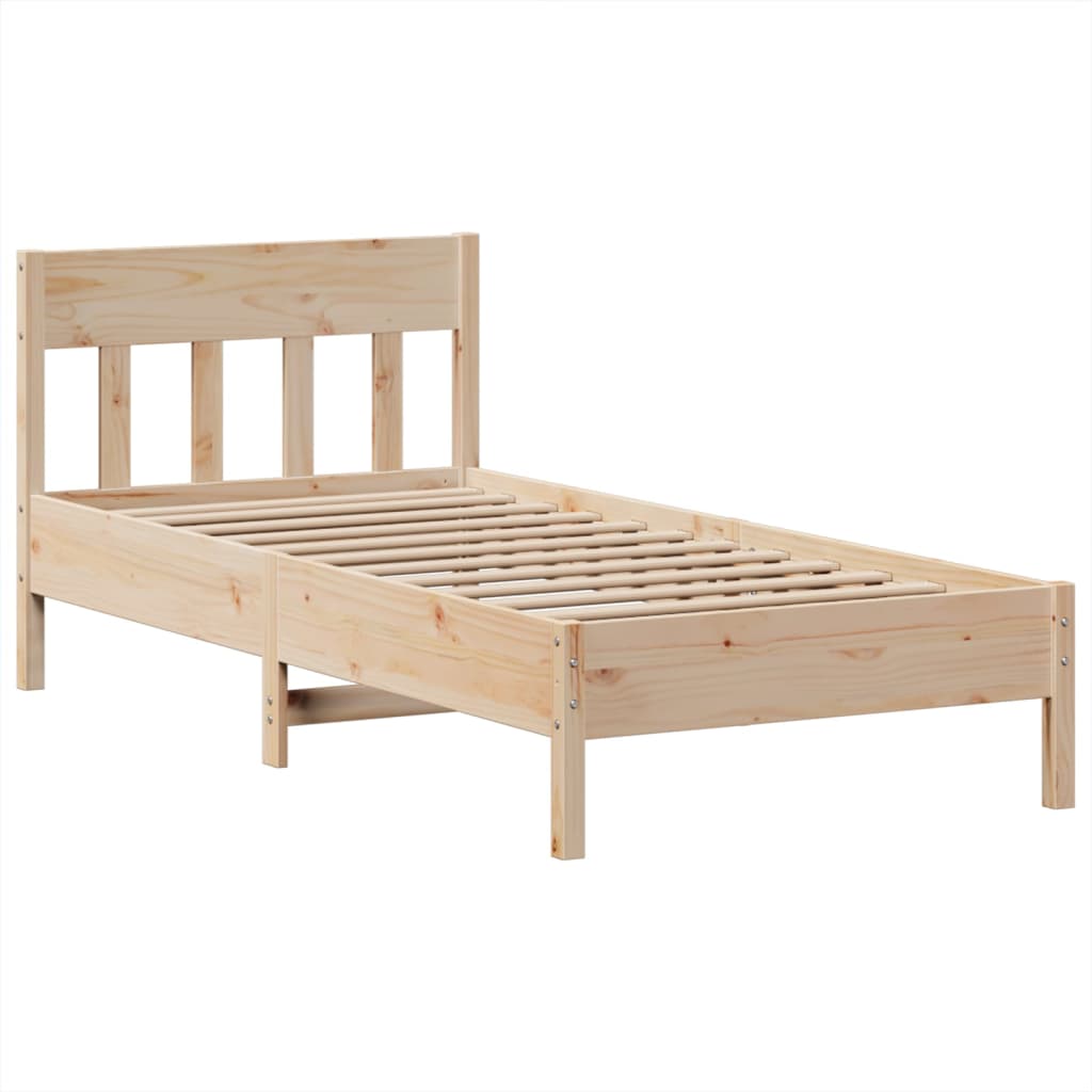 Cadre De Lit Sans Matelas 90X200 Cm Bois De Pin Massif