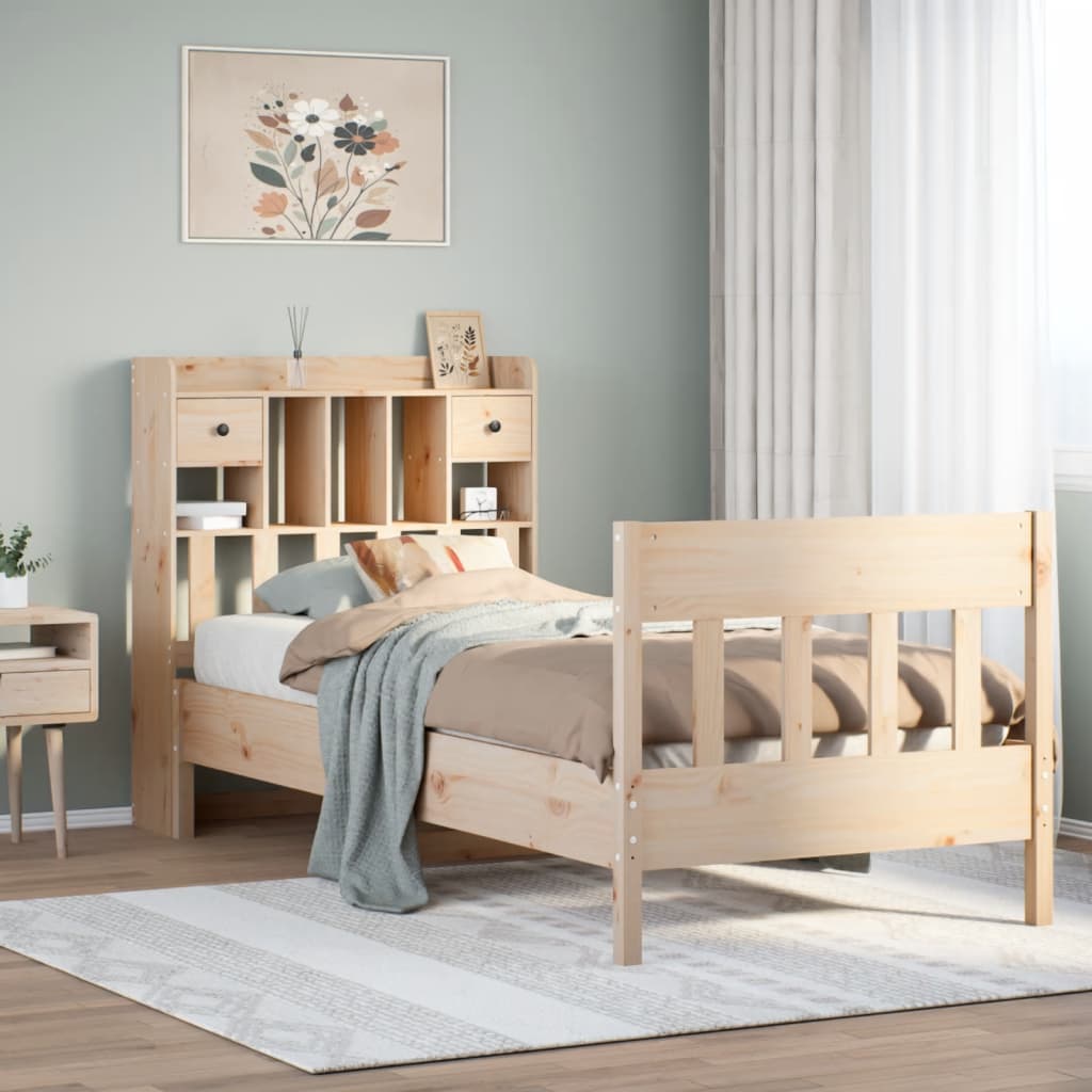 Cadre De Lit Sans Matelas 90X200 Cm Bois De Pin Massif