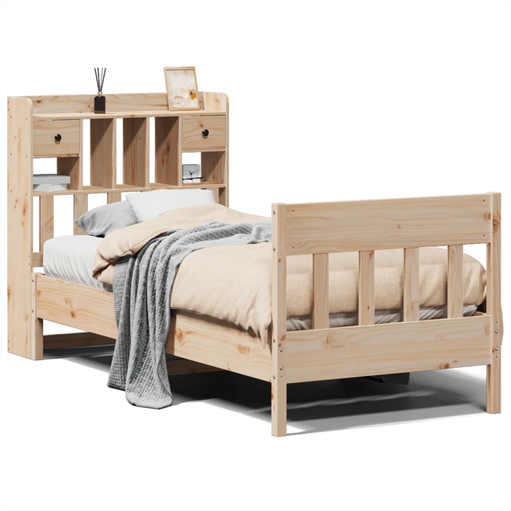 Cadre De Lit Sans Matelas 90X190 Cm Bois De Pin Massif