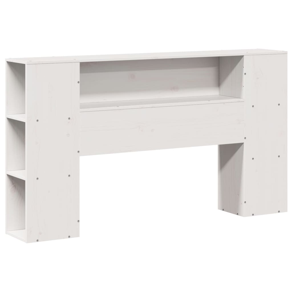 Cadre De Lit Sans Matelas Blanc 150X200 Cm Bois De Pin Massif