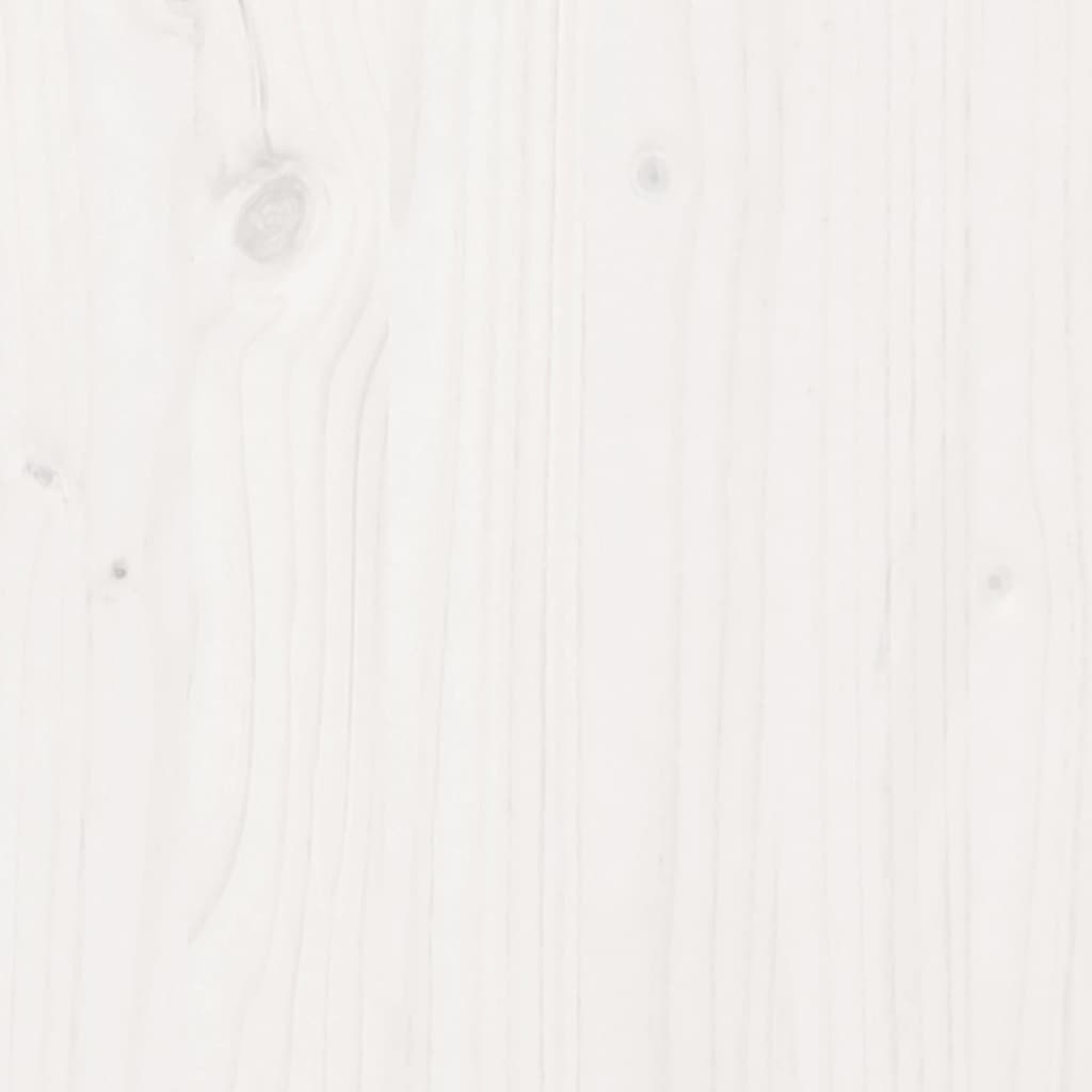 Cadre De Lit Sans Matelas Blanc 150X200 Cm Bois De Pin Massif