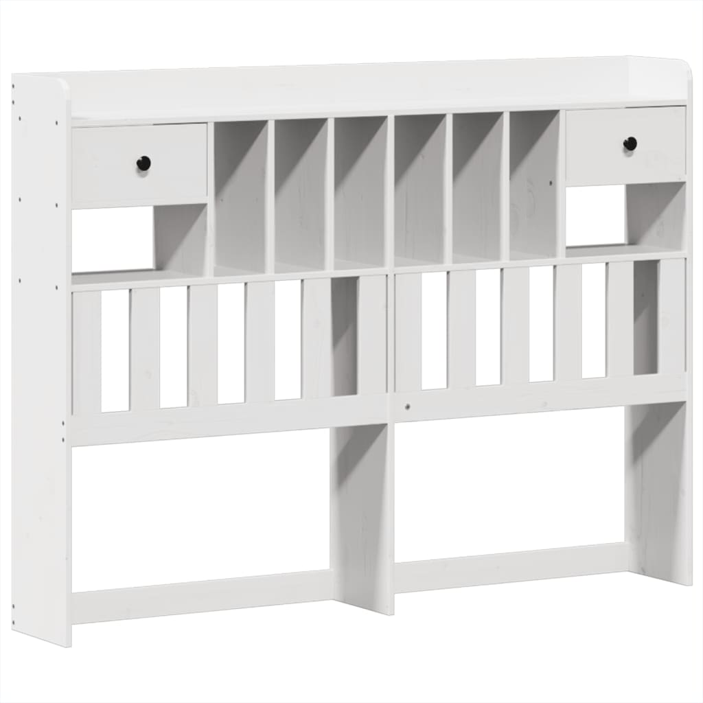 Cadre De Lit Sans Matelas Blanc 140X200 Cm Bois De Pin Massif