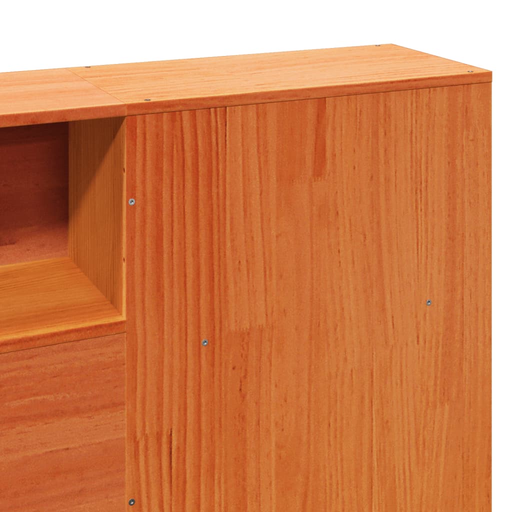 Cadre De Lit Sans Matelas Cire Marron 180X200Cm Bois Pin Massif