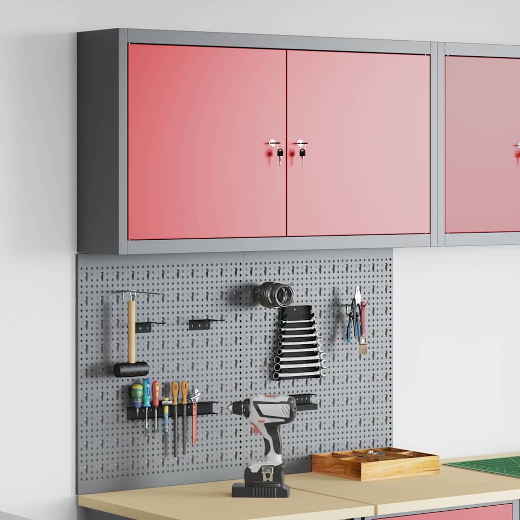 Ensemble D'armoires À Outils 4 Pc Acier Enduit De Poudre