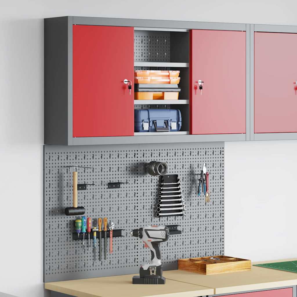 Ensemble D'armoires À Outils 4 Pc Acier Enduit De Poudre