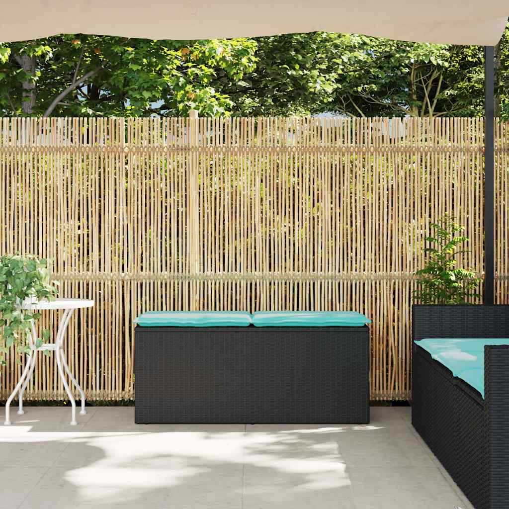 Banc De Jardin Avec Coussin 110X40X44 Cm Résine Tressée