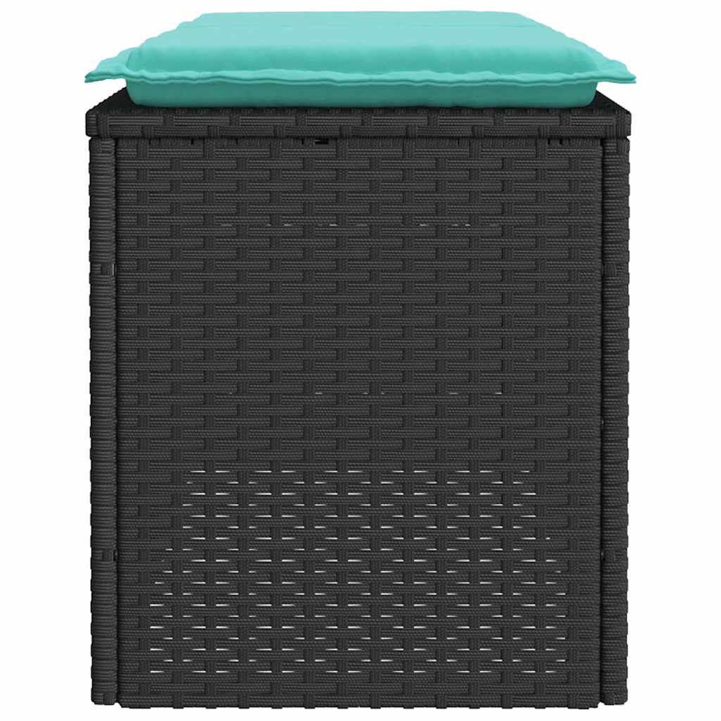 Banc De Jardin Avec Coussin 110X40X44 Cm Résine Tressée