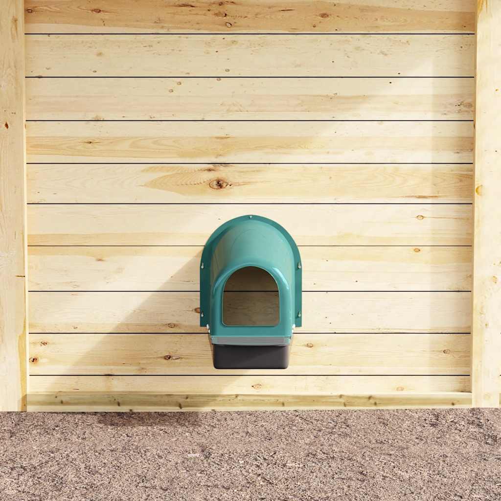 Nichoirs À Poules 4 Pièces Fixation Murale Plastique Vert Foncé