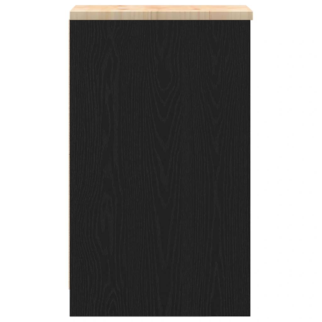 Armoire De Rangement De Garage Bois De Pin Noir