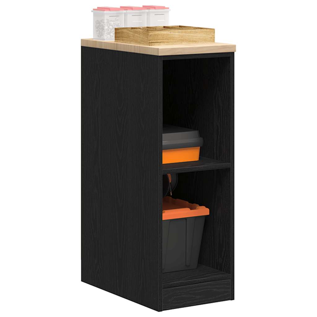 Armoire De Rangement De Garage Bois De Pin Noir