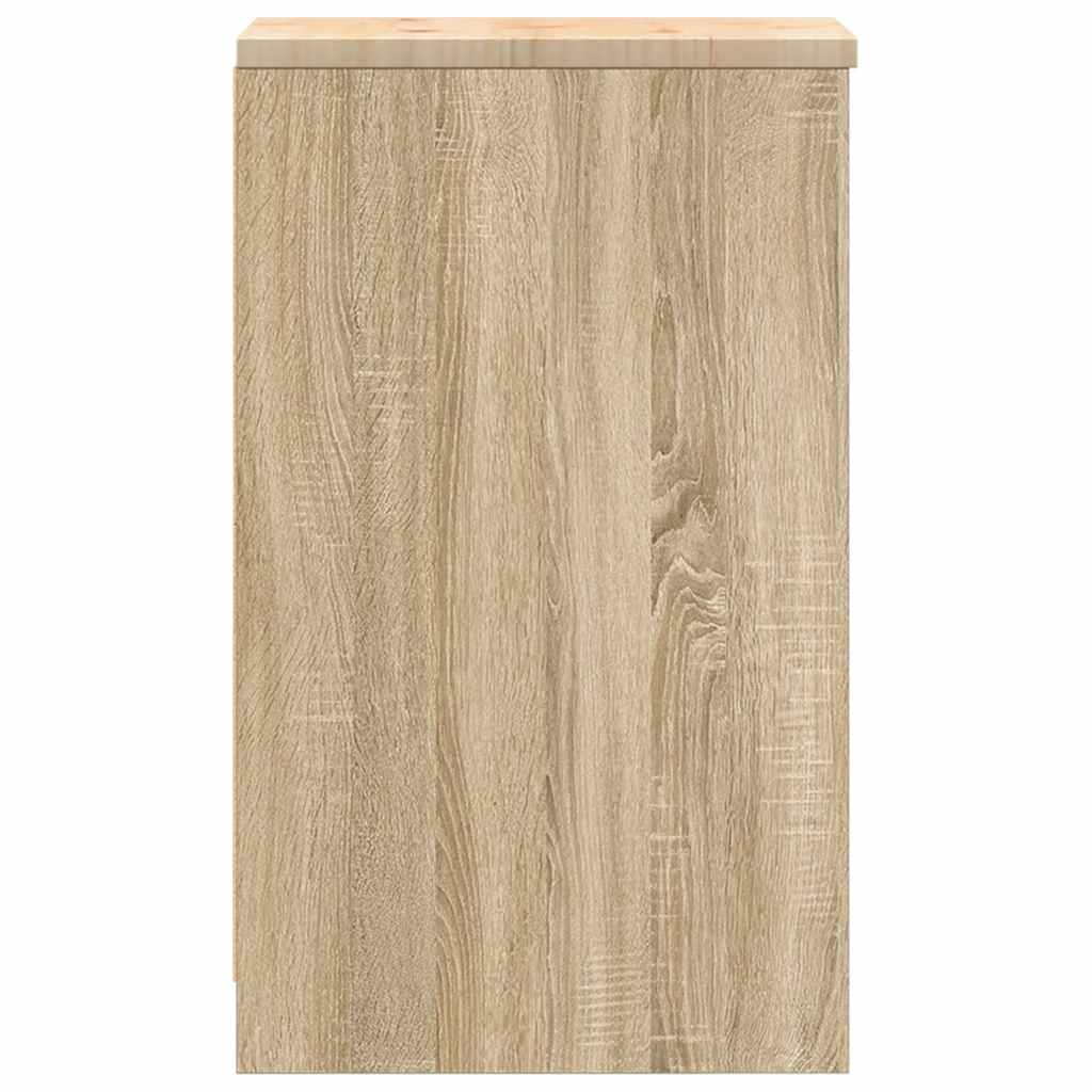 Armoire De Rangement De Garage 30X51X85Cm Bois Pin Chêne Sonoma