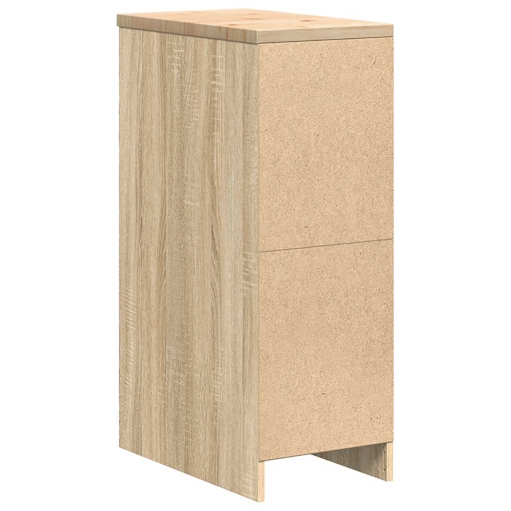 Armoire De Rangement De Garage 30X51X85Cm Bois Pin Chêne Sonoma