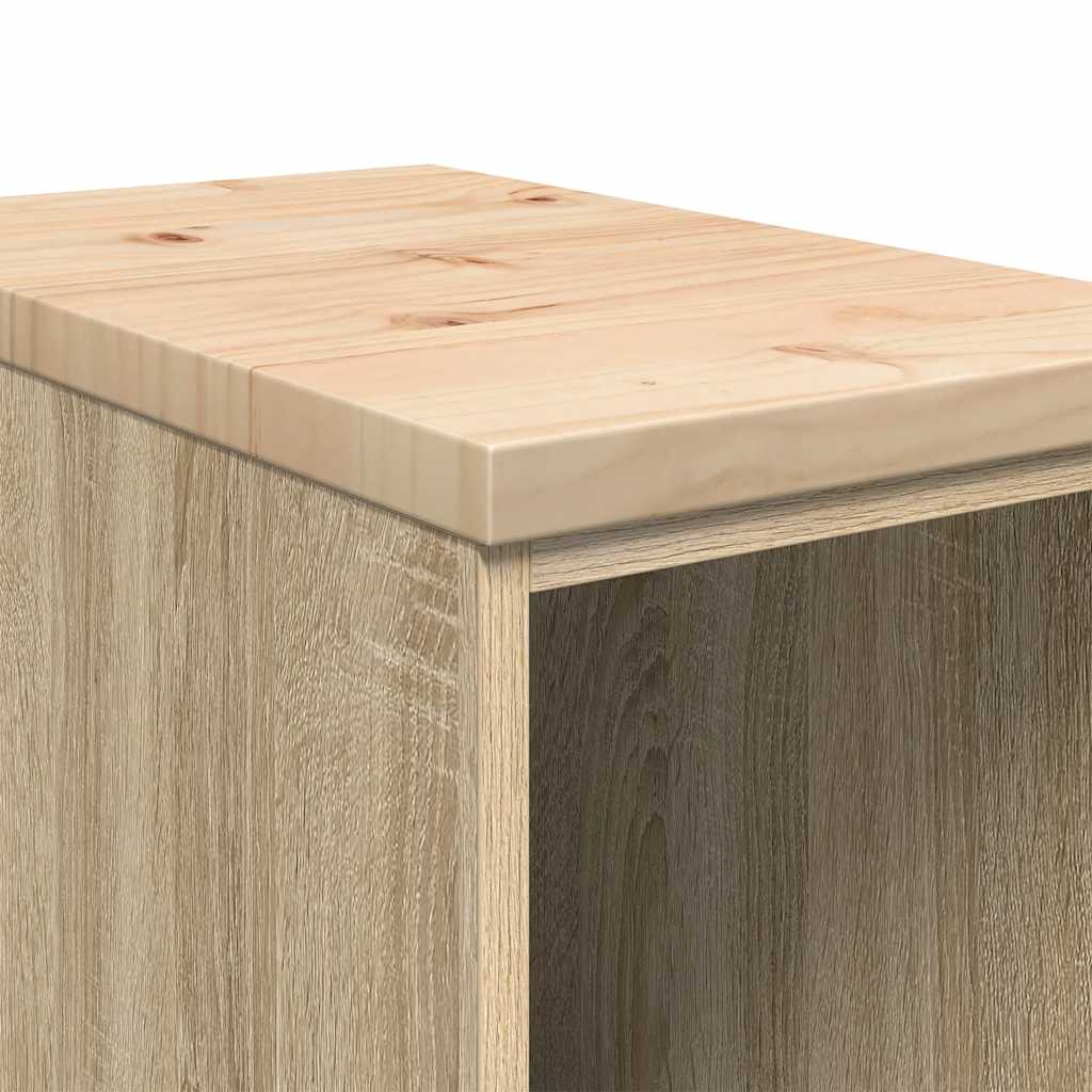 Armoire De Rangement De Garage 30X51X85Cm Bois Pin Chêne Sonoma